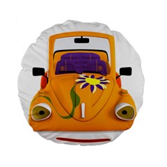 Car-transportation-cartoon-comic Standard 15  Premium Round Cushions