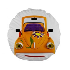 Car-transportation-cartoon-comic Standard 15  Premium Flano Round Cushions by 99art