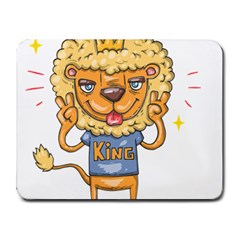 Animation-lion-animals-king-cool Small Mousepad by 99art