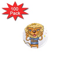 Animation-lion-animals-king-cool 1  Mini Magnets (100 Pack)  by 99art