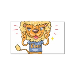 Animation-lion-animals-king-cool Sticker (rectangular) by 99art