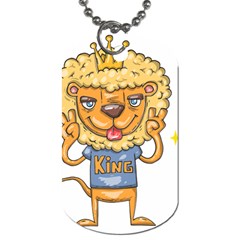 Animation-lion-animals-king-cool Dog Tag (one Side) by 99art