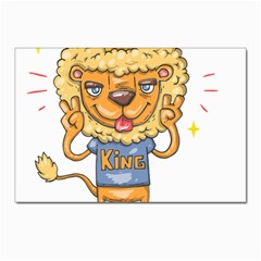 Animation-lion-animals-king-cool Postcards 5  X 7  (pkg Of 10) by 99art