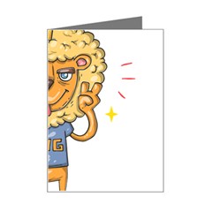 Animation-lion-animals-king-cool Mini Greeting Card by 99art