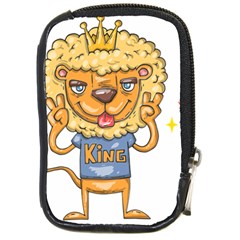 Animation-lion-animals-king-cool Compact Camera Leather Case by 99art