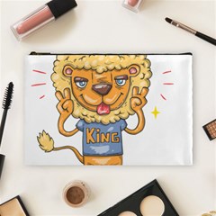 Animation-lion-animals-king-cool Cosmetic Bag (large) by 99art