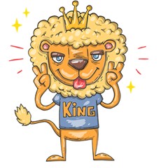 Animation-lion-animals-king-cool Play Mat (square)