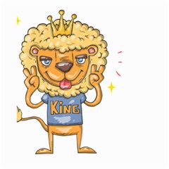 Animation-lion-animals-king-cool Small Garden Flag (two Sides) by 99art