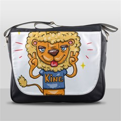 Animation-lion-animals-king-cool Messenger Bag by 99art