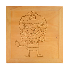 Animation-lion-animals-king-cool Wood Photo Frame Cube by 99art