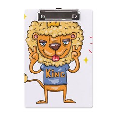 Animation-lion-animals-king-cool A5 Acrylic Clipboard by 99art