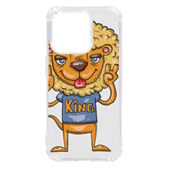 Animation-lion-animals-king-cool Iphone 14 Pro Tpu Uv Print Case by 99art