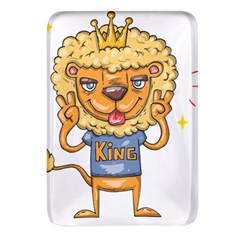 Animation-lion-animals-king-cool Rectangular Glass Fridge Magnet (4 Pack) by 99art