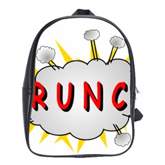 Comic-noise-paleness-explosion School Bag (large) by 99art