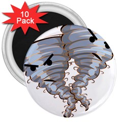 Tornado-twister-angry-comic 3  Magnets (10 Pack)  by 99art