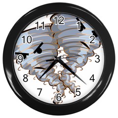 Tornado-twister-angry-comic Wall Clock (black) by 99art