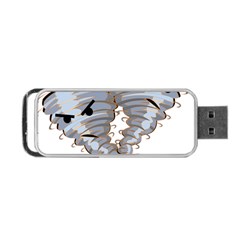 Tornado-twister-angry-comic Portable Usb Flash (two Sides) by 99art