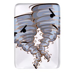 Tornado-twister-angry-comic Rectangular Glass Fridge Magnet (4 Pack)