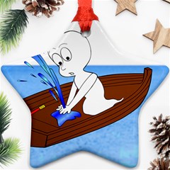 Spirit-boat-funny-comic-graphic Ornament (star) by 99art