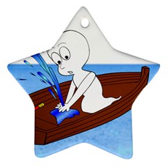 Spirit-boat-funny-comic-graphic Star Ornament (two Sides) by 99art