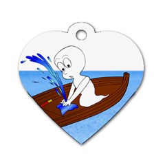 Spirit-boat-funny-comic-graphic Dog Tag Heart (two Sides) by 99art