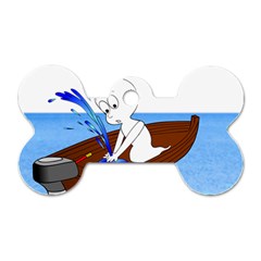 Spirit-boat-funny-comic-graphic Dog Tag Bone (two Sides) by 99art