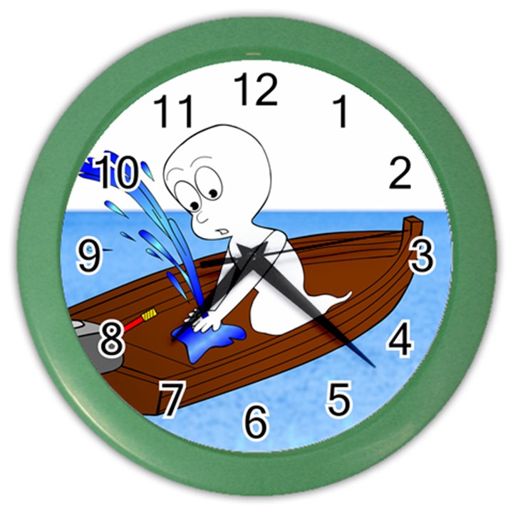 Spirit-boat-funny-comic-graphic Color Wall Clock