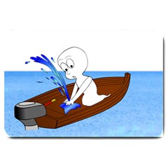 Spirit-boat-funny-comic-graphic Large Doormat by 99art