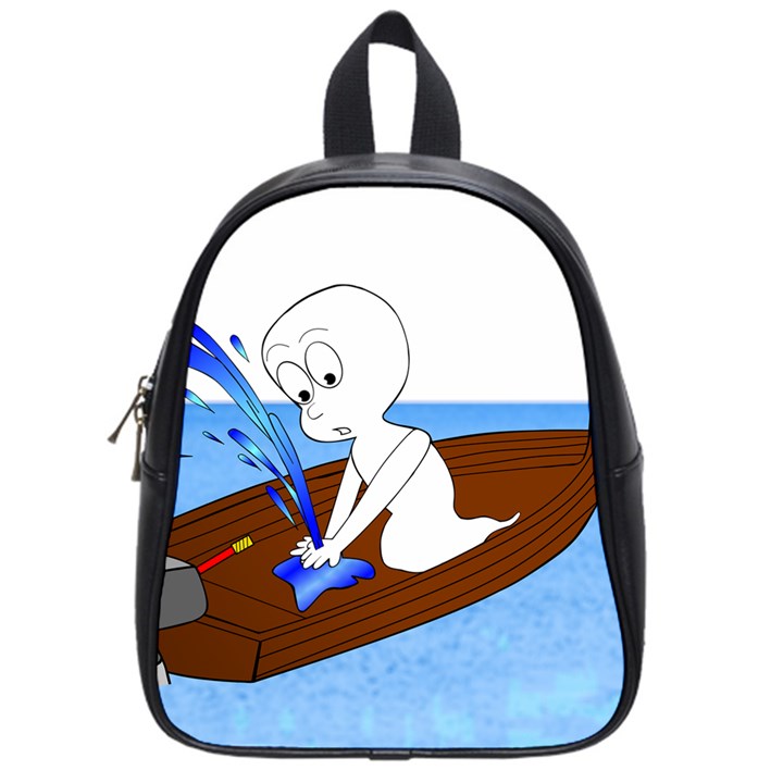 Spirit-boat-funny-comic-graphic School Bag (Small)