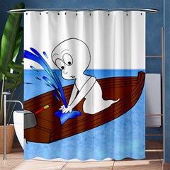 Spirit-boat-funny-comic-graphic Shower Curtain 60  X 72  (medium)  by 99art