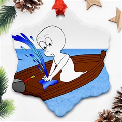 Spirit-boat-funny-comic-graphic Ornament (snowflake) by 99art