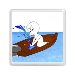 Spirit-boat-funny-comic-graphic Memory Card Reader (square) by 99art