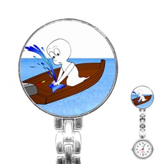 Spirit-boat-funny-comic-graphic Stainless Steel Nurses Watch by 99art