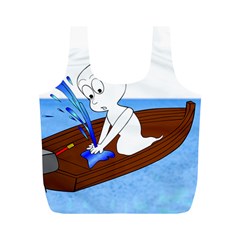 Spirit-boat-funny-comic-graphic Full Print Recycle Bag (m) by 99art