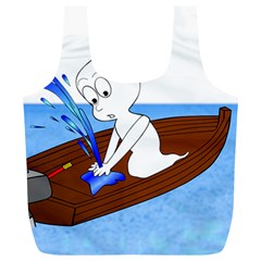 Spirit-boat-funny-comic-graphic Full Print Recycle Bag (xl) by 99art