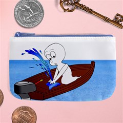 Spirit-boat-funny-comic-graphic Large Coin Purse by 99art