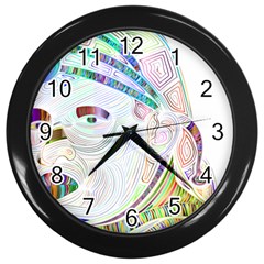 Maasai-man-people-abstract Wall Clock (black) by 99art