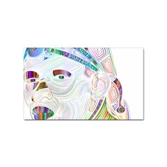 Maasai-man-people-abstract Sticker (rectangular) by 99art