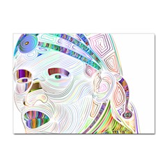 Maasai-man-people-abstract Sticker A4 (100 Pack) by 99art