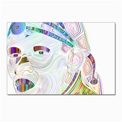 Maasai-man-people-abstract Postcard 4 x 6  (pkg Of 10) by 99art