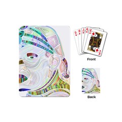 Maasai-man-people-abstract Playing Cards Single Design (mini) by 99art