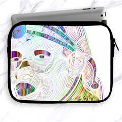 Maasai-man-people-abstract Apple Ipad 2/3/4 Zipper Cases by 99art