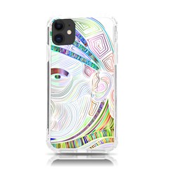 Maasai-man-people-abstract Iphone 11 Tpu Uv Print Case by 99art