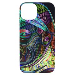 Maasai-man-people-abstract Iphone 14 Black Uv Print Case by 99art