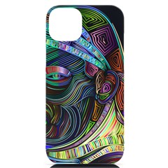 Maasai-man-people-abstract Iphone 14 Plus Black Uv Print Case by 99art