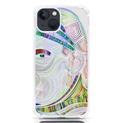 Maasai-man-people-abstract Iphone 13 Tpu Uv Print Case by 99art