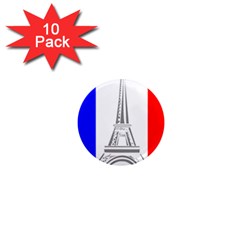 Eiffel-tower-france-flag-tower- 1  Mini Magnet (10 Pack)  by 99art