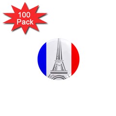 Eiffel-tower-france-flag-tower- 1  Mini Magnets (100 Pack)  by 99art