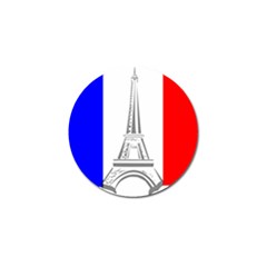 Eiffel-tower-france-flag-tower- Golf Ball Marker by 99art