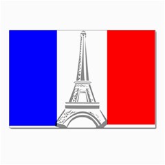 Eiffel-tower-france-flag-tower- Postcard 4 x 6  (pkg Of 10) by 99art